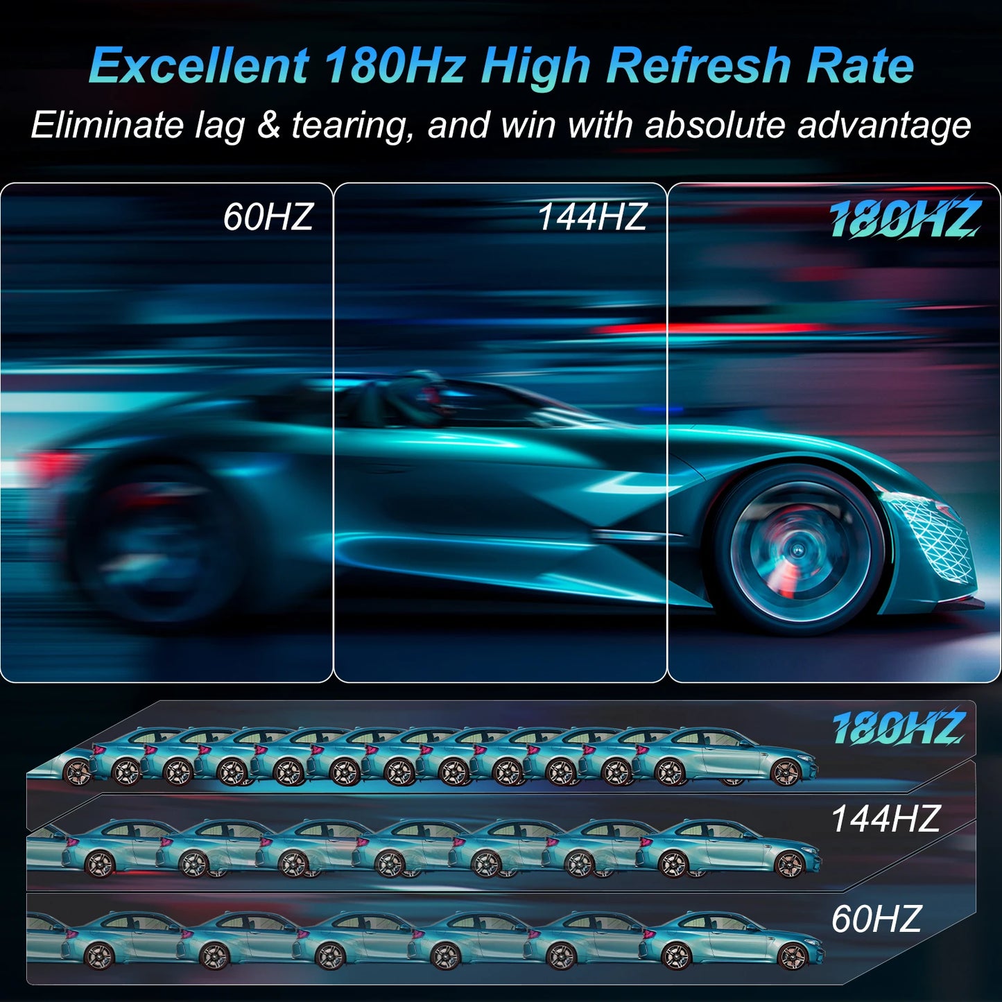 for InnoView 2K 180HZ Portable Monitor, 18'' OD Gameplus 2560x1600 QHD 100% sRGB Portable Gaming Monitor Cell Phone PC Loptop Ex