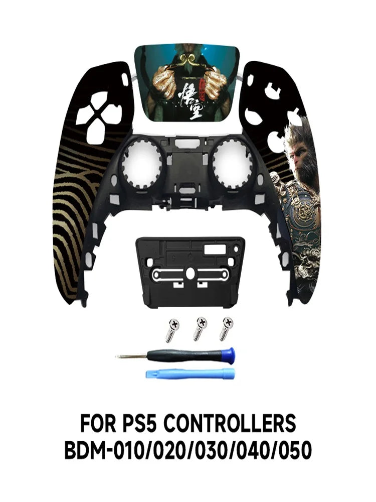 Redesigned and replaced front shell touchpad compatible with PS5 controller BDM-010, 020, 030, 040, 050-James、Jinx pattern