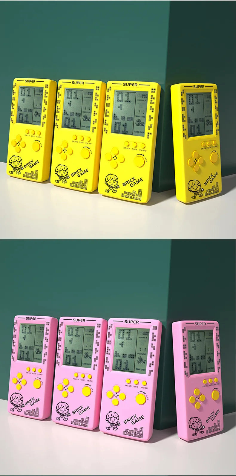 Portable Retro Gaming  Console 4.1 Inch Large Screen Children's Nostalgic Pocket Game Console Kids Game Toys