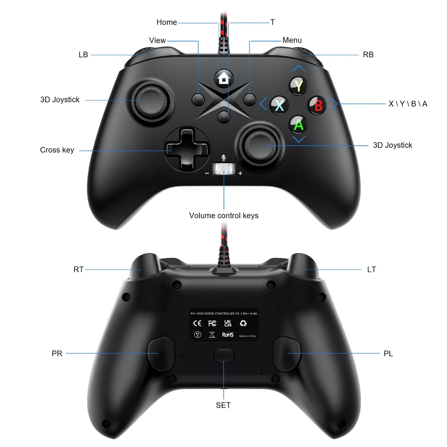 Game Controller For XBOX ONE ,XBOX SERIS S,X Gaming Joystick  2.4G Wireless Controllers Handle PC Control Windows 7/8/10 Gamepad