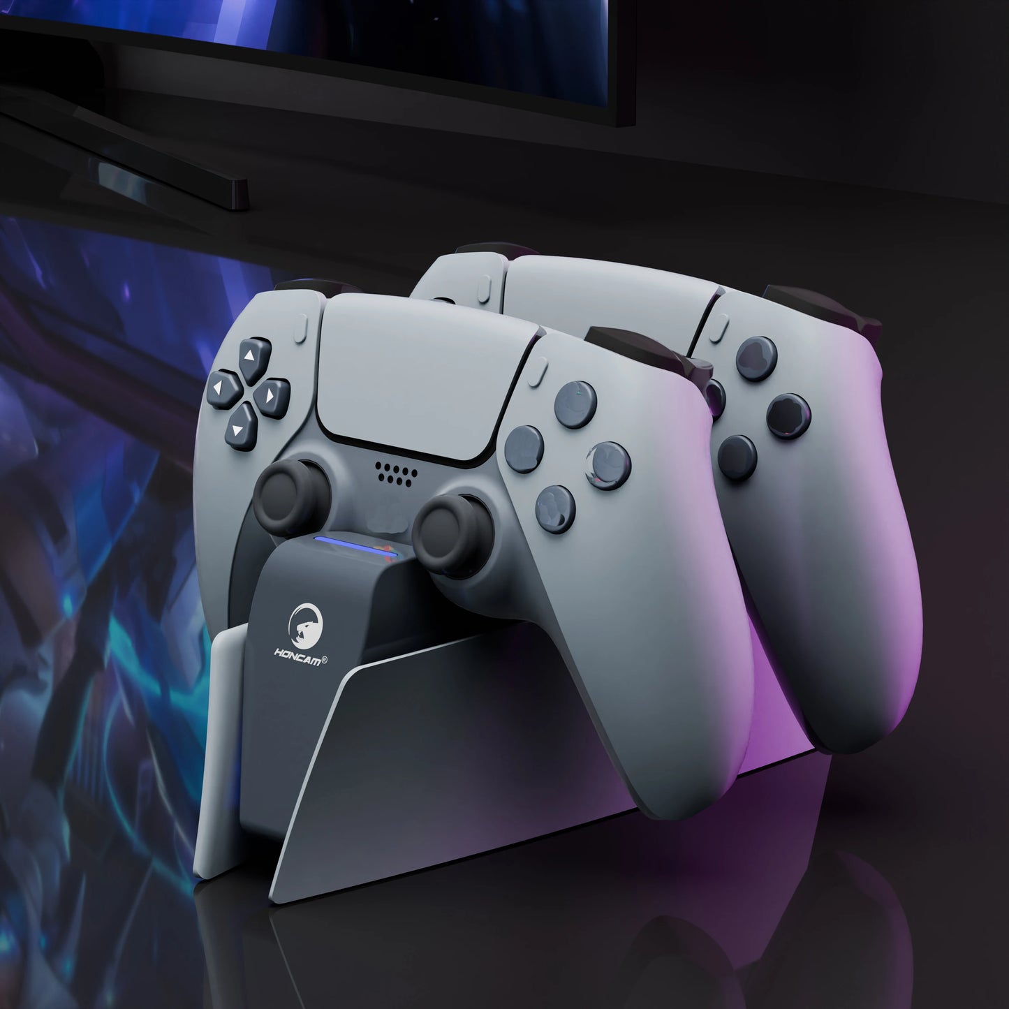 Controller Charging Station with Dual Fast Charger Dock for PS5 DualSense Wireless Controller with LED Charging Indicators