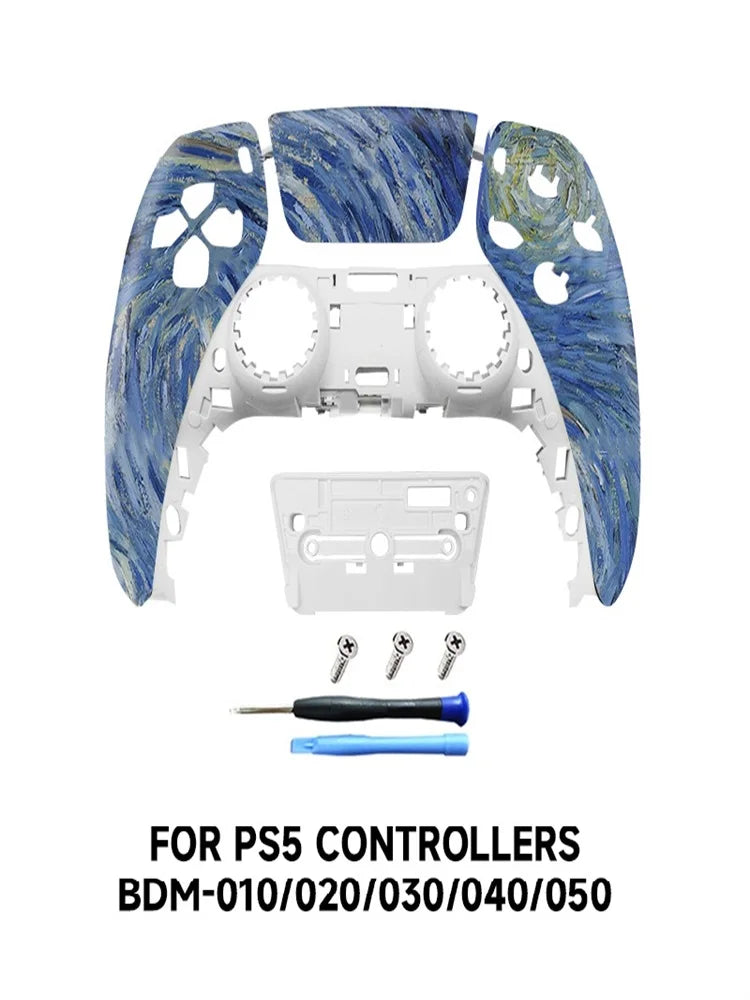 Redesigned and replaced front shell touchpad compatible with PS5 controller BDM-010, 020, 030, 040, 050-James、Jinx pattern