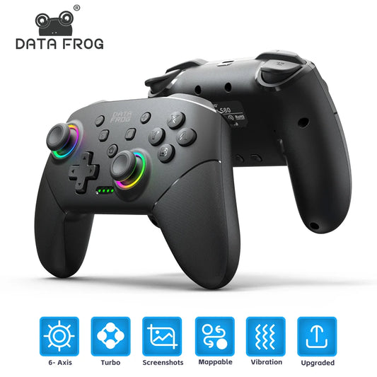DATA FROG Switch Pro Controllers for Switch/Switch Lite Wireless Remote Gamepad For Joystick Pro Controllers PC For Switch OLED