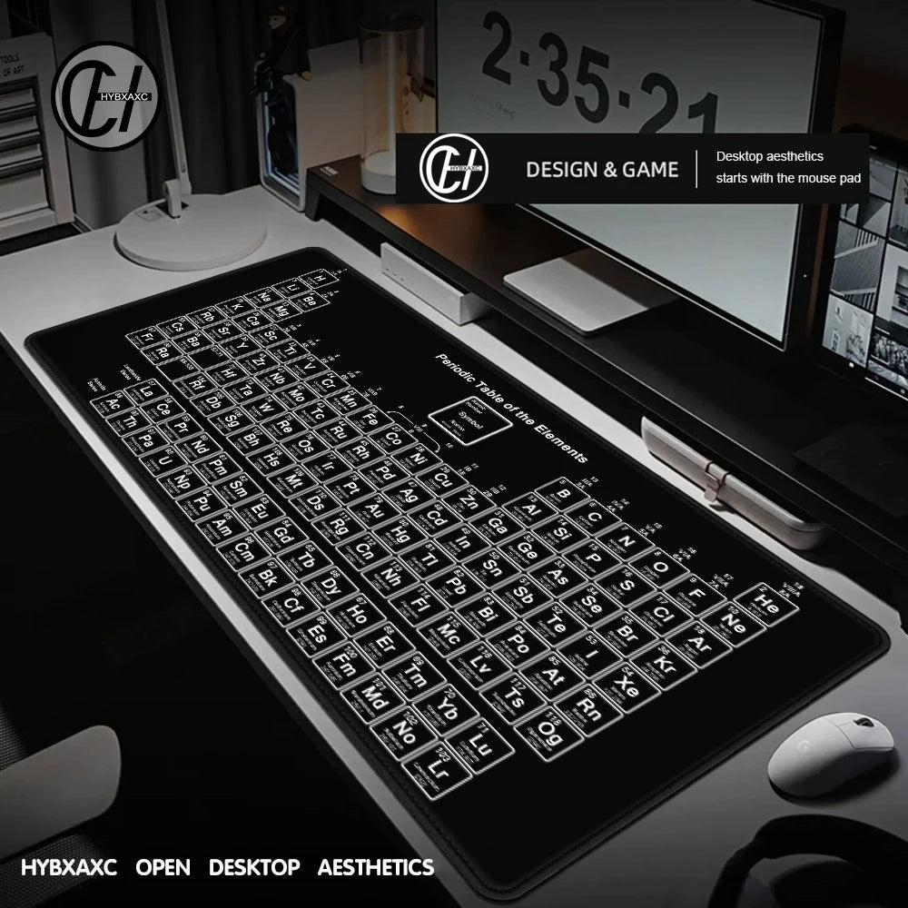 Gaming Mausepad 900x400 Large Periodic Table of Chemical Elem Mouse Pad xxl Anti-slip Mousepad Gaming Keyboard Desk Pad Mat PC