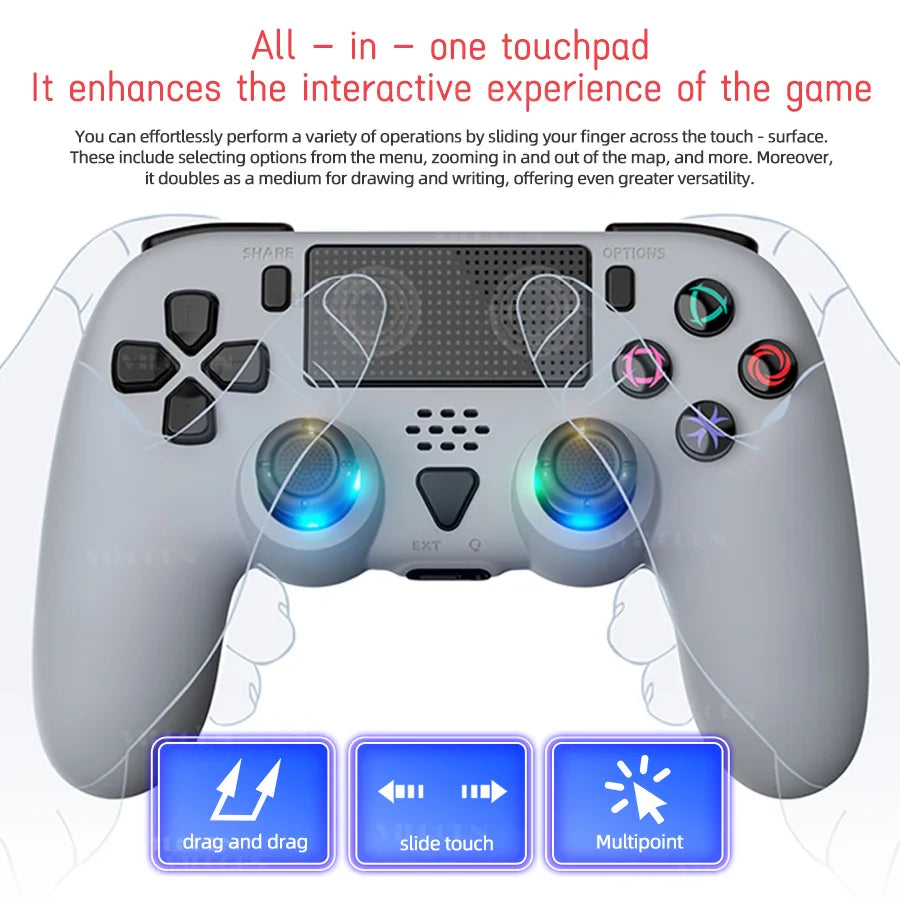 Wireless Gamepad for PS5 Bluetooth-compatible Game Controller for Playstation 5/PS5 Slim/PS5 Pro Joystick with Macro Programming