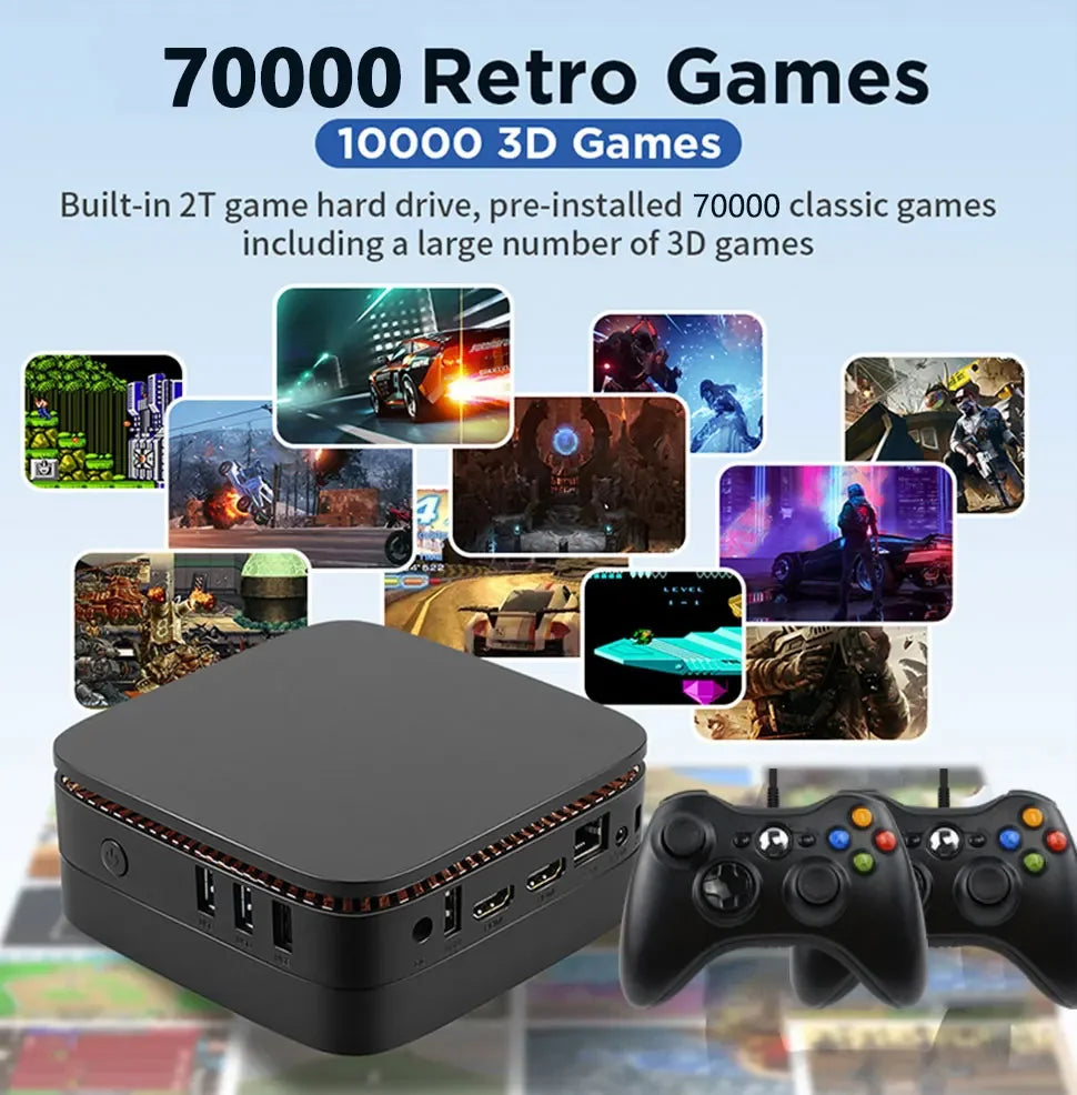 Ultimate Gaming Console - 99999+GAME 8G Windows 11 2TB System For PS2 PS3 WII SS GAMECUBE Sega Saturn Retro Intel Game Box