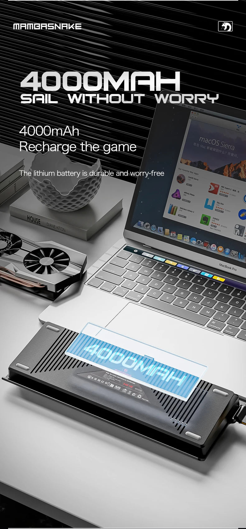 MAMBASNAKE X60HE Rapid Trigger Wireless Gaming Keyboard, 0.01mm RT Accuracy, 8000hz, Magnetic Switch, RGB, Snap Tap, DKS, TGL