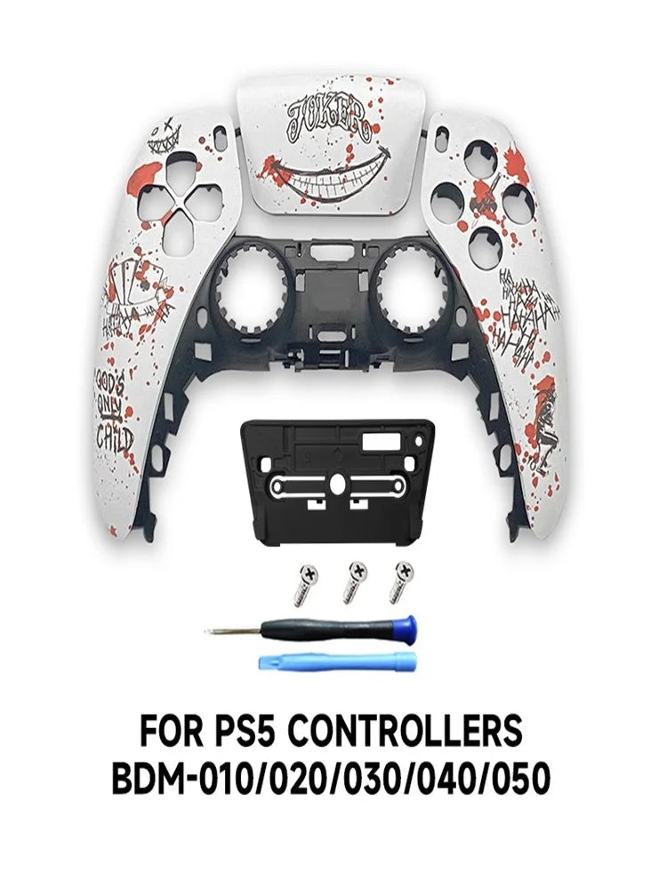 Redesigned and replaced front shell touchpad compatible with PS5 controller BDM-010, 020, 030, 040, 050-James、Jinx pattern