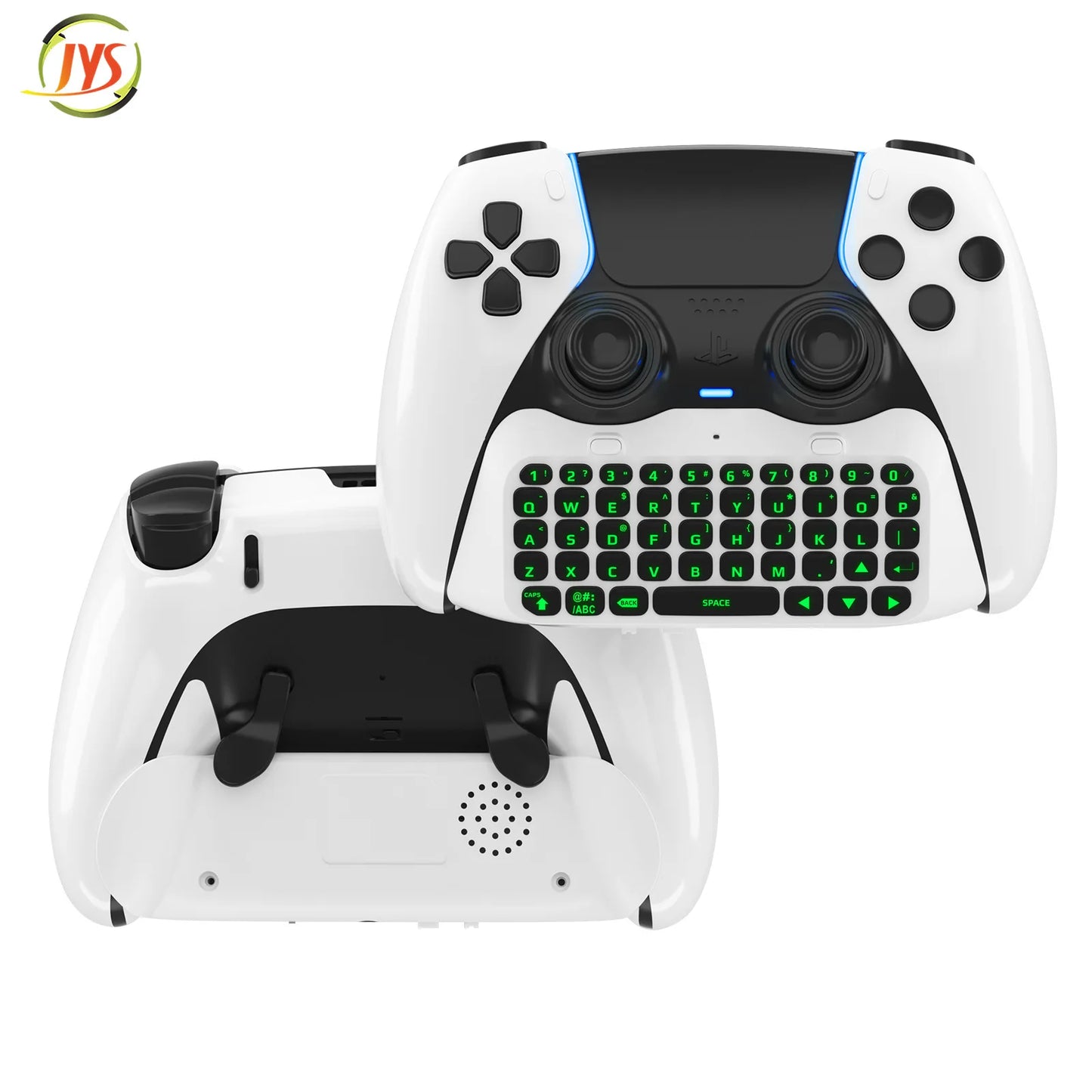 Controller Keyboard Bluetooth-Compatible Wireless Keyboard Green Backlight Built-in Speaker for PS5 Elite Handle