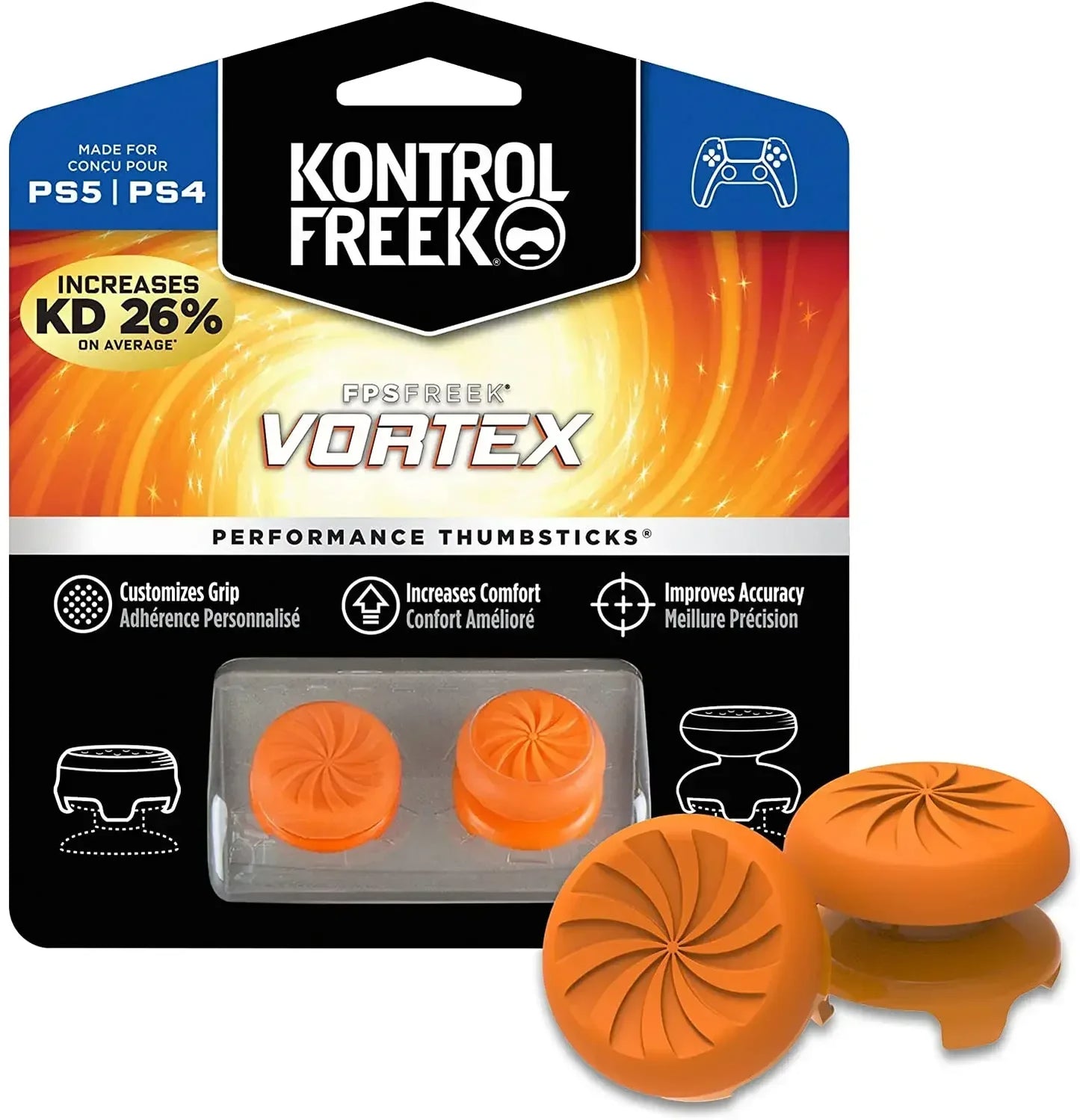 Freek Galaxy thumb grips with high performance for Playstation4 Playstation5 analog joystick controller in medium range shooting