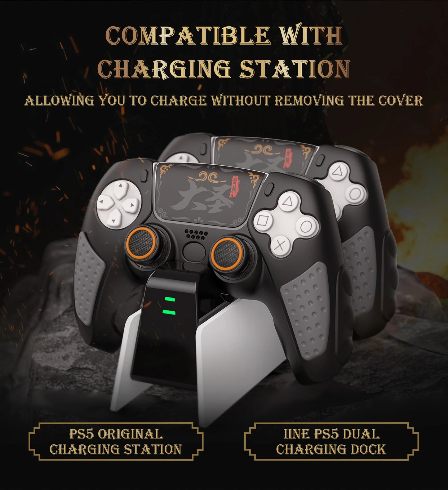 IINE SILICONE PROTECTIVE CASE SET for PS5 CONTROLLER