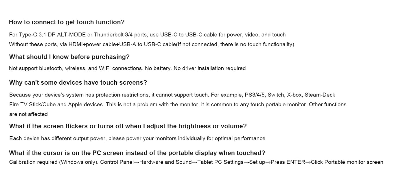 for InnoView 2K 180HZ Portable Monitor, 18'' OD Gameplus 2560x1600 QHD 100% sRGB Portable Gaming Monitor Cell Phone PC Loptop Ex
