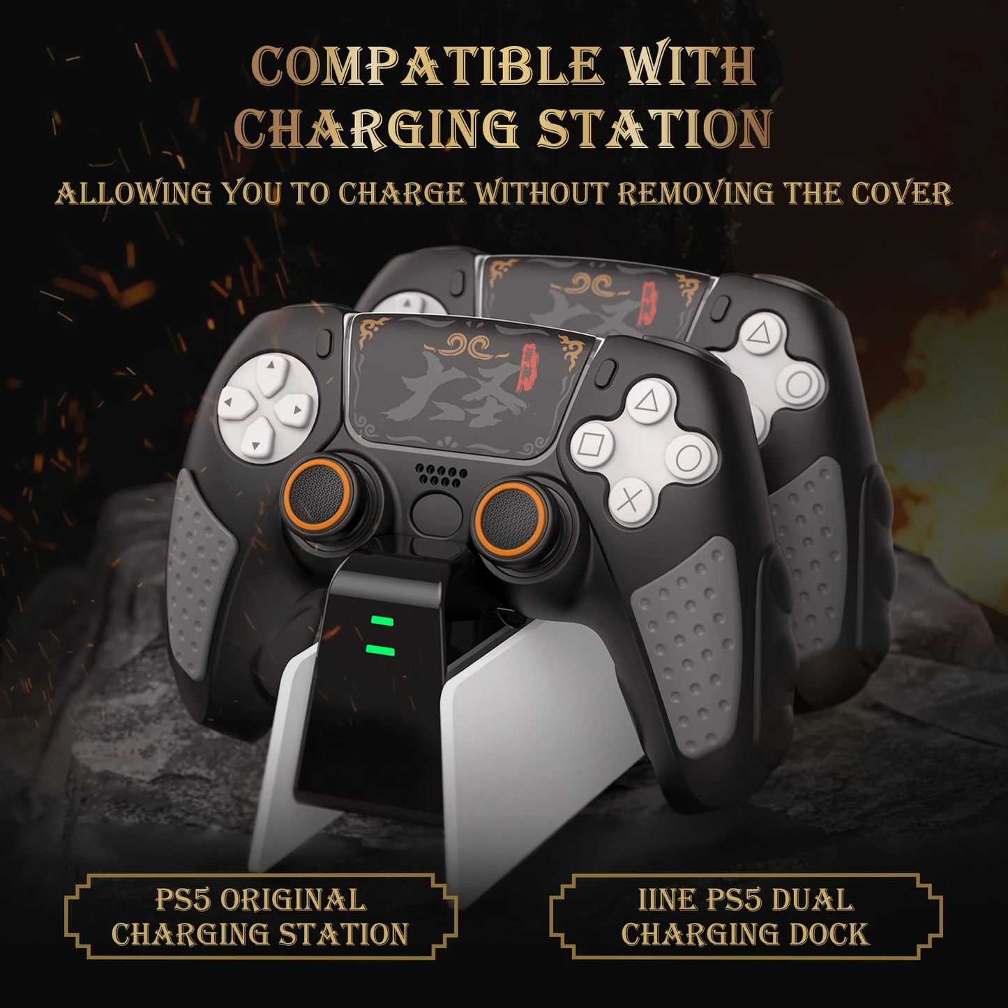 IINE SILICONE PROTECTIVE CASE SET for PS5 CONTROLLER