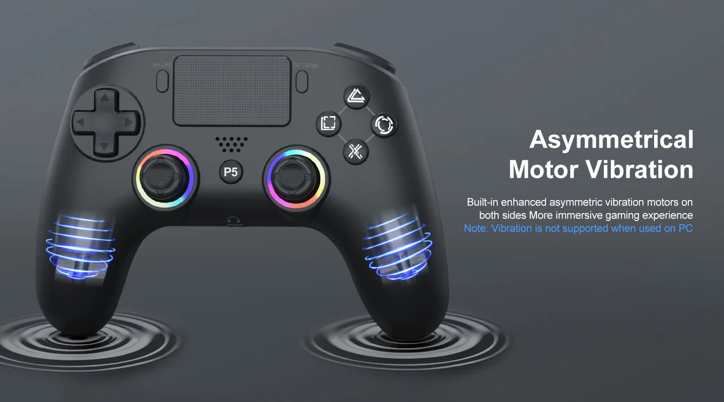 Wireless Game Controller For PS5 RGB Light Vibration Bluetooth Connection Gamepad For PlayStation 5 PS5 Slim Video Game Console