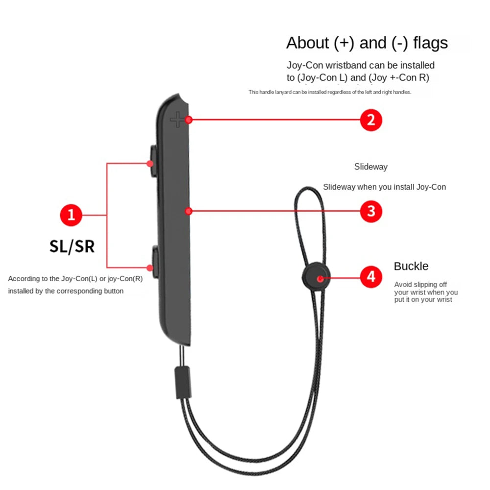 Switch Wrist Strap for Joy-Con Controller Easily Press SL/SR Nintend Switch Joy-Con Wrist Strap Video Game JoyCon Accessories