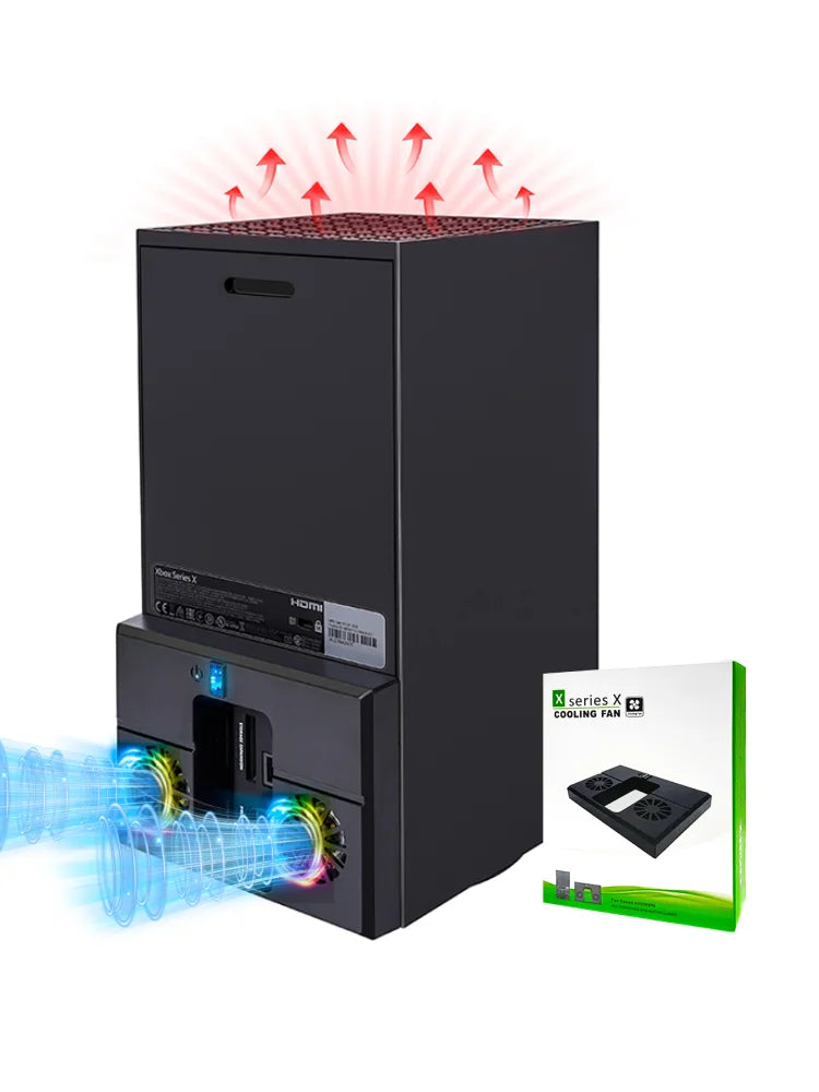 Cooling Fan for Xbox Series X Vertical Cooling Stand Cooling System with Colorful RGB Lights &  USB Port for Xbox Series X