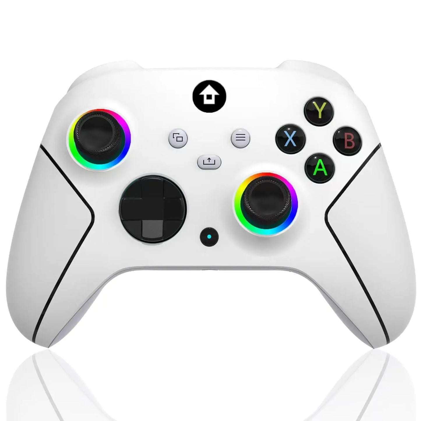 Upgraded 7 Colors RGB Wireless Controller XB023 for XBOX,Steam,Windows with Dual Vibration ,AUTO TURBO Function&Programmable