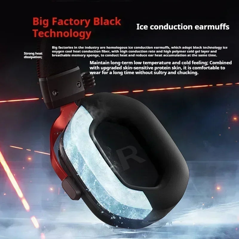 MCHOSE S9 Pro E-sport Gaming Headphone 3-mode Wireless Aluminum Alloy AI Noise Reduction Gaming Headset Gaming Accessory Custom