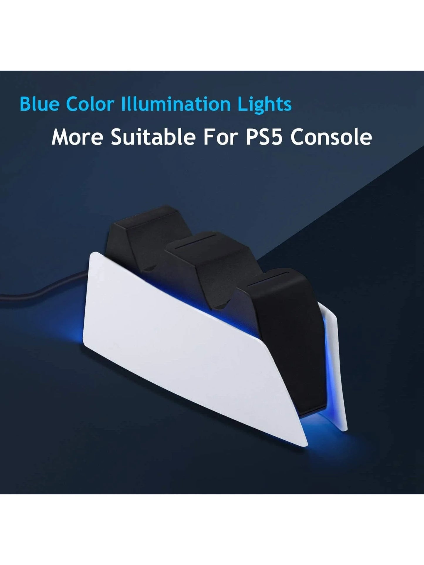 Controller Charging Station with Dual Fast Charger Dock for PS5 DualSense Wireless Controller with LED Charging Indicators