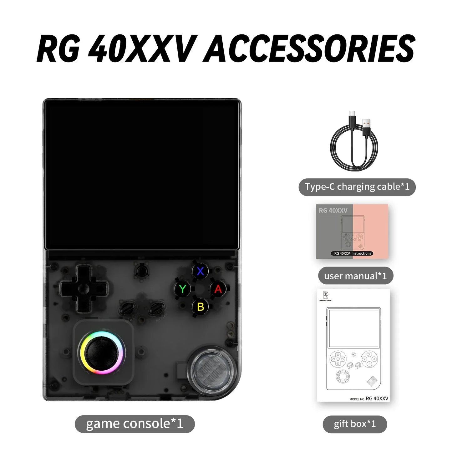 AMPOWN ANBERNIC RG40XX V Handheld Game Players 4.0''IPS Linux Video Retro Game Console Portable Gaming Console Spelcomputer Met