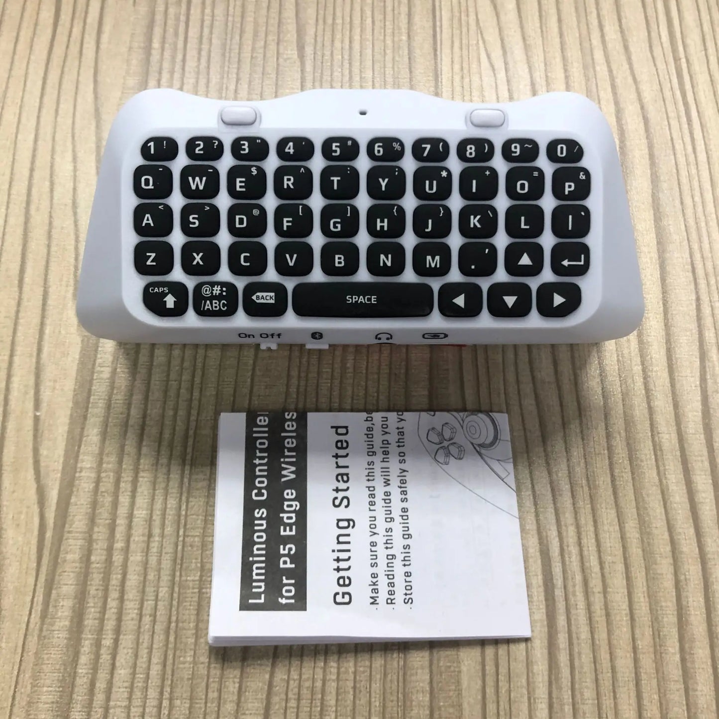 Controller Keyboard Bluetooth-Compatible Wireless Keyboard Green Backlight Built-in Speaker for PS5 Elite Handle