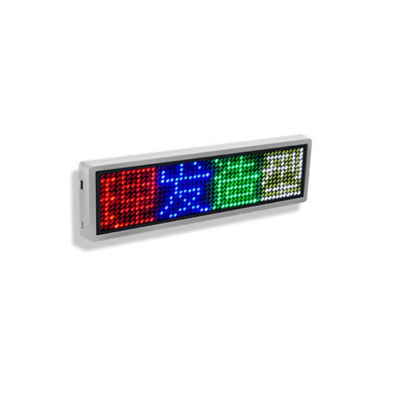 LED Name Badge Multi-color LED Display DIY Programmable Scrolling Message Light Board Mobile Control Text Message Light Board