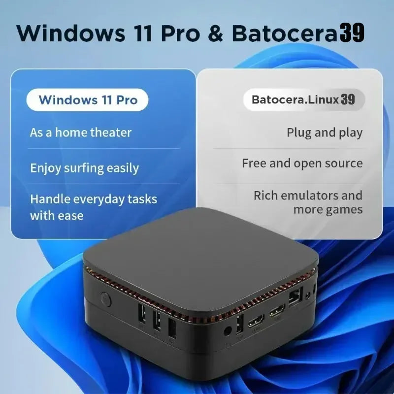 Ultimate Gaming Console - 99999+GAME 8G Windows 11 2TB System For PS2 PS3 WII SS GAMECUBE Sega Saturn Retro Intel Game Box