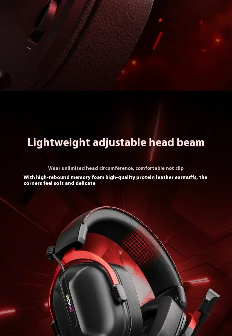 MCHOSE S9 Pro E-sport Gaming Headphone 3-mode Wireless Aluminum Alloy AI Noise Reduction Gaming Headset Gaming Accessory Custom