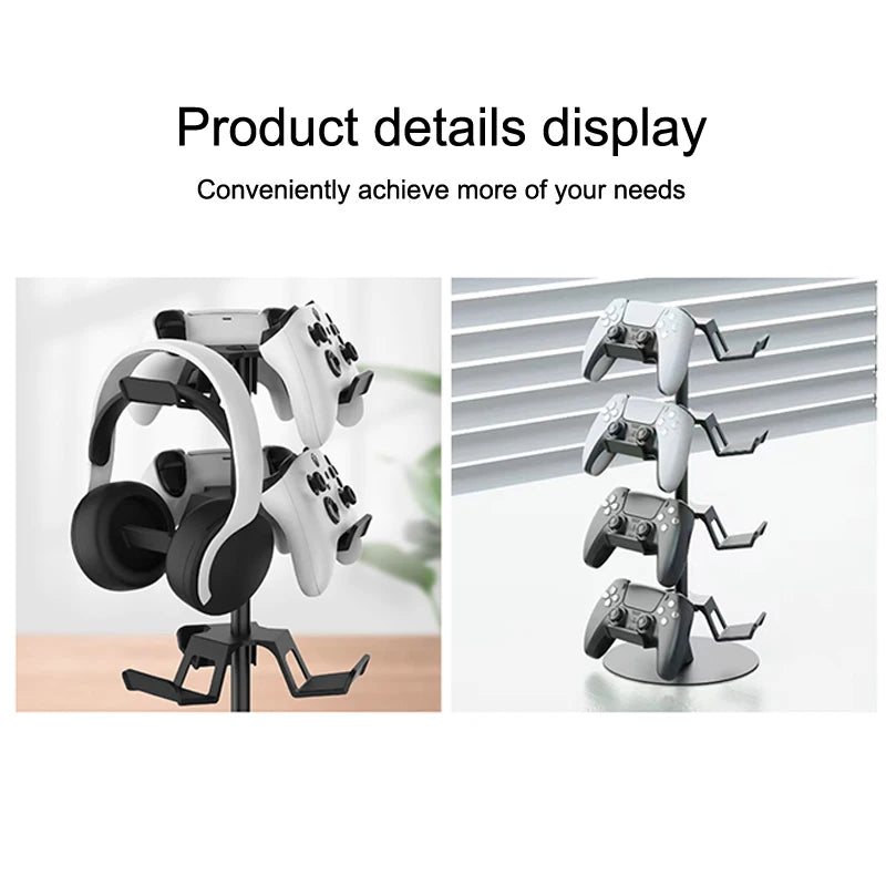 3-Tier Game Controller Stand, Holds 12 Controllers, Black Controller Organizer Compatible For PS5,4/One/Switch Pro