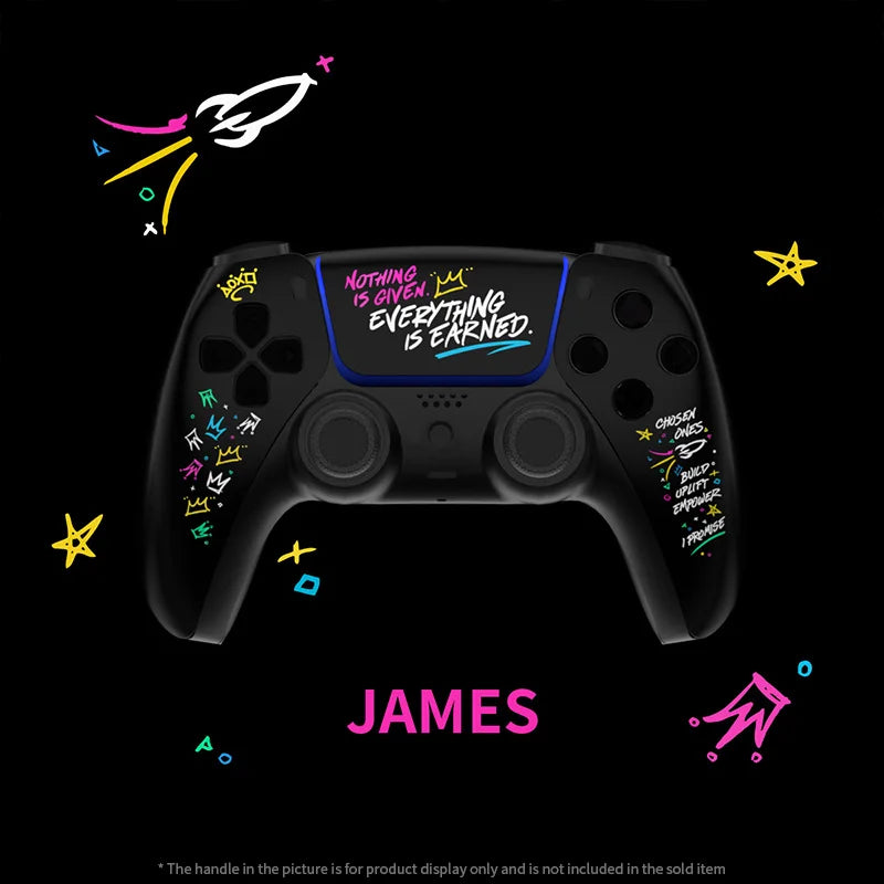 Redesigned and replaced front shell touchpad compatible with PS5 controller BDM-010, 020, 030, 040, 050-James、Jinx pattern
