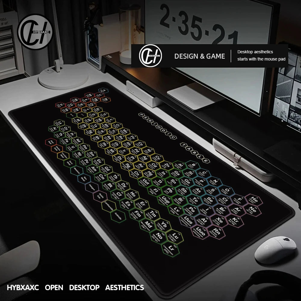 Gaming Mausepad 900x400 Large Periodic Table of Chemical Elem Mouse Pad xxl Anti-slip Mousepad Gaming Keyboard Desk Pad Mat PC