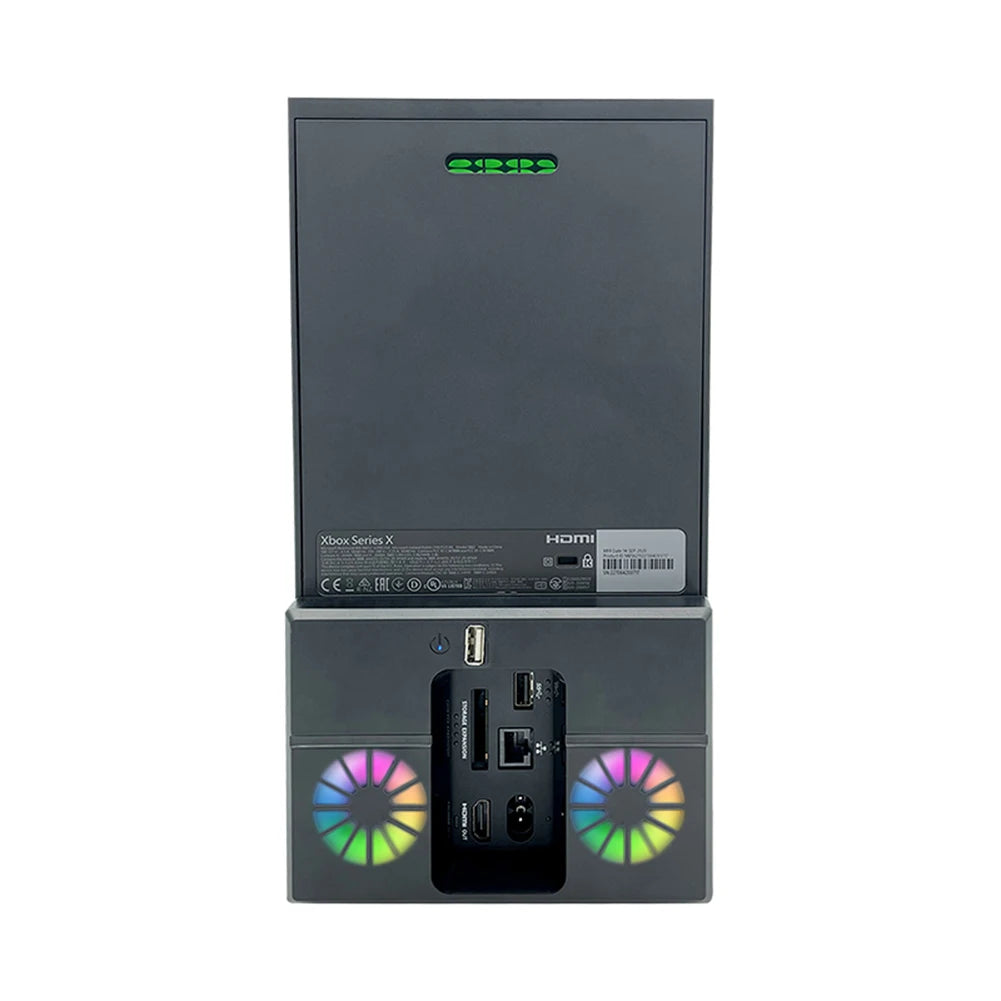 Cooling Fan for Xbox Series X Vertical Cooling Stand Cooling System with Colorful RGB Lights &  USB Port for Xbox Series X