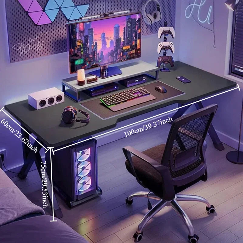 Electron Sports Game Table Conform To Human Body Engineering Gamer Computer Table K-shaped Luxurious Modern Simple Bedroom Desk