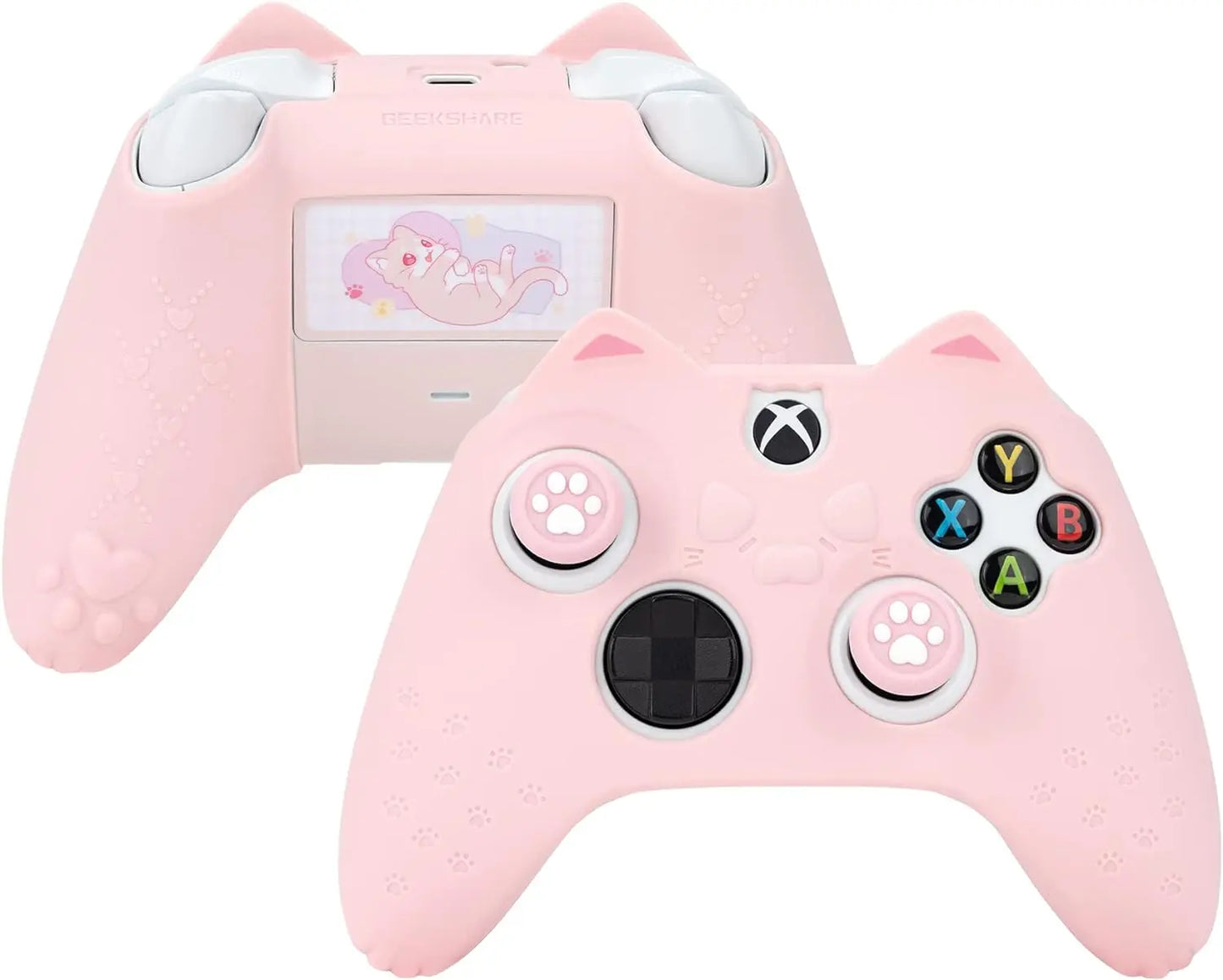 GeekShare Protective Case for Xbox Series X Controller Soft Silicone Cover Skin,Controller Skin+Customized Sticker+2*Thumb Grips