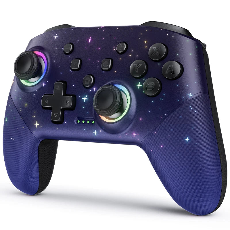 Switch Controller, LED Star Wireless Pro Controller for Switch/Lite/OLED, Multi-Platform Windows PC/IOS/Android Controller with