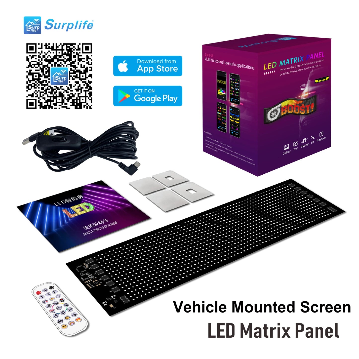 LED AD Display Pixel Devil Eye Message Panel Screen Scrolling Sign Board Ultra thin Soft Flexible Advertising Light Car Display