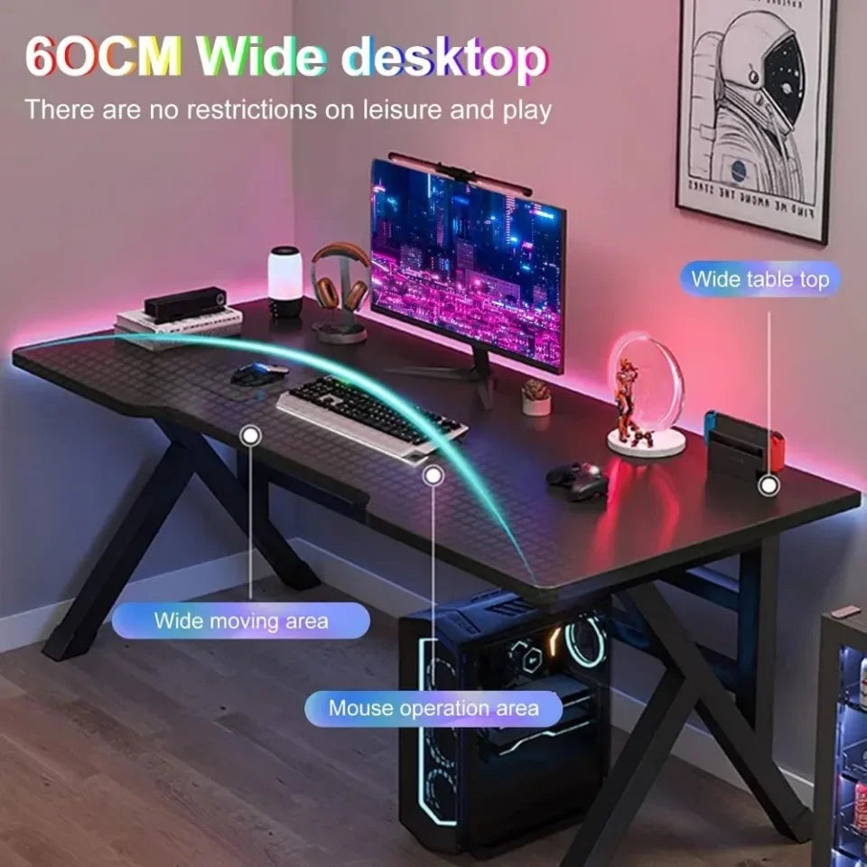 Electron Sports Game Table Conform To Human Body Engineering Gamer Computer Table K-shaped Luxurious Modern Simple Bedroom Desk