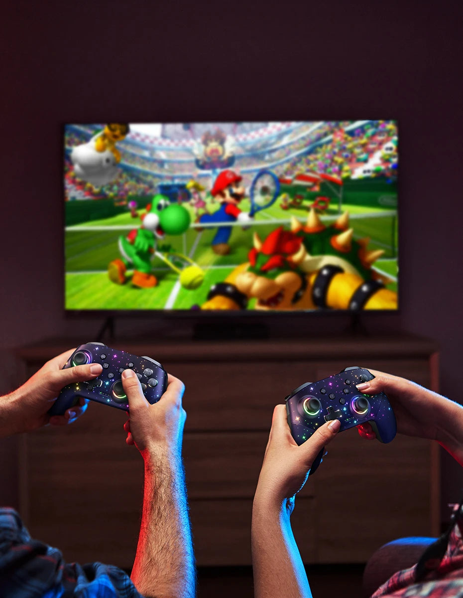 Switch Controller, LED Star Wireless Pro Controller for Switch/Lite/OLED, Multi-Platform Windows PC/IOS/Android Controller with