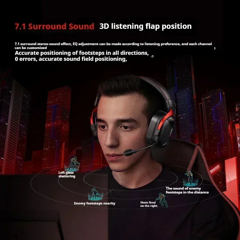 MCHOSE S9 Pro E-sport Gaming Headphone 3-mode Wireless Aluminum Alloy AI Noise Reduction Gaming Headset Gaming Accessory Custom