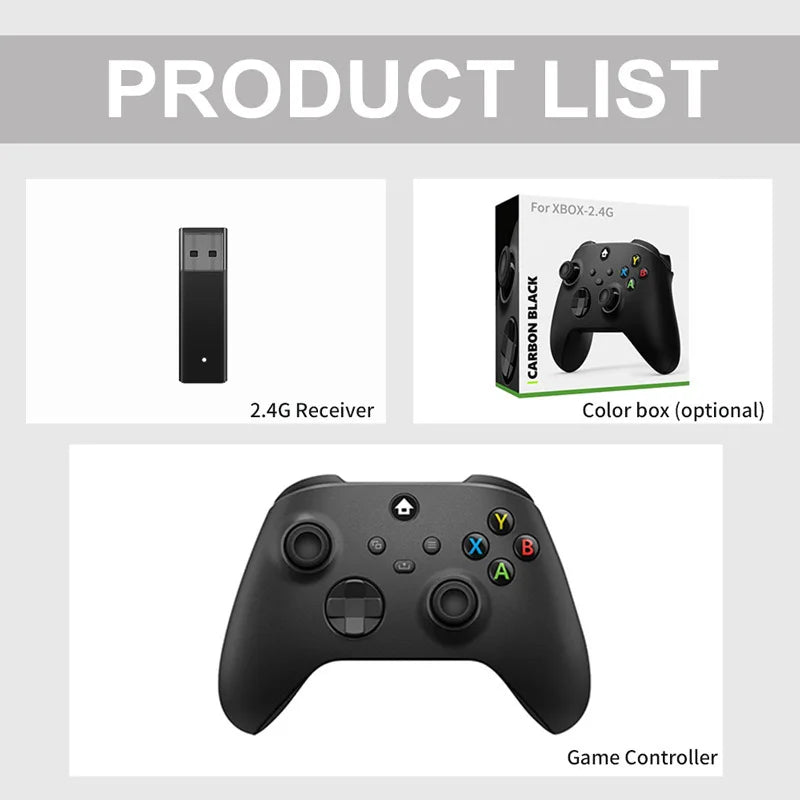 2.4G Wireless Game Controller For Xbox one Series X/S Console Joysticks With 2.4G Adapter Receiver For Windows PC Gamepad