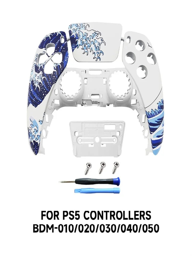 Redesigned and replaced front shell touchpad compatible with PS5 controller BDM-010, 020, 030, 040, 050-James、Jinx pattern