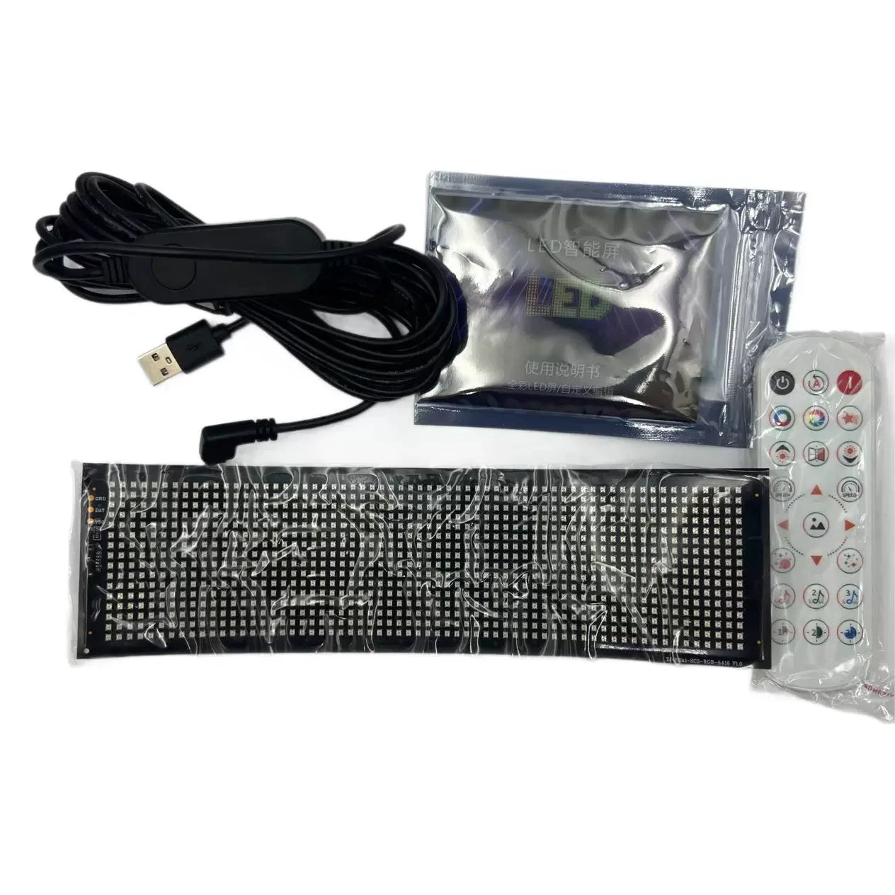 LED AD Display Pixel Devil Eye Message Panel Screen Scrolling Sign Board Ultra thin Soft Flexible Advertising Light Car Display