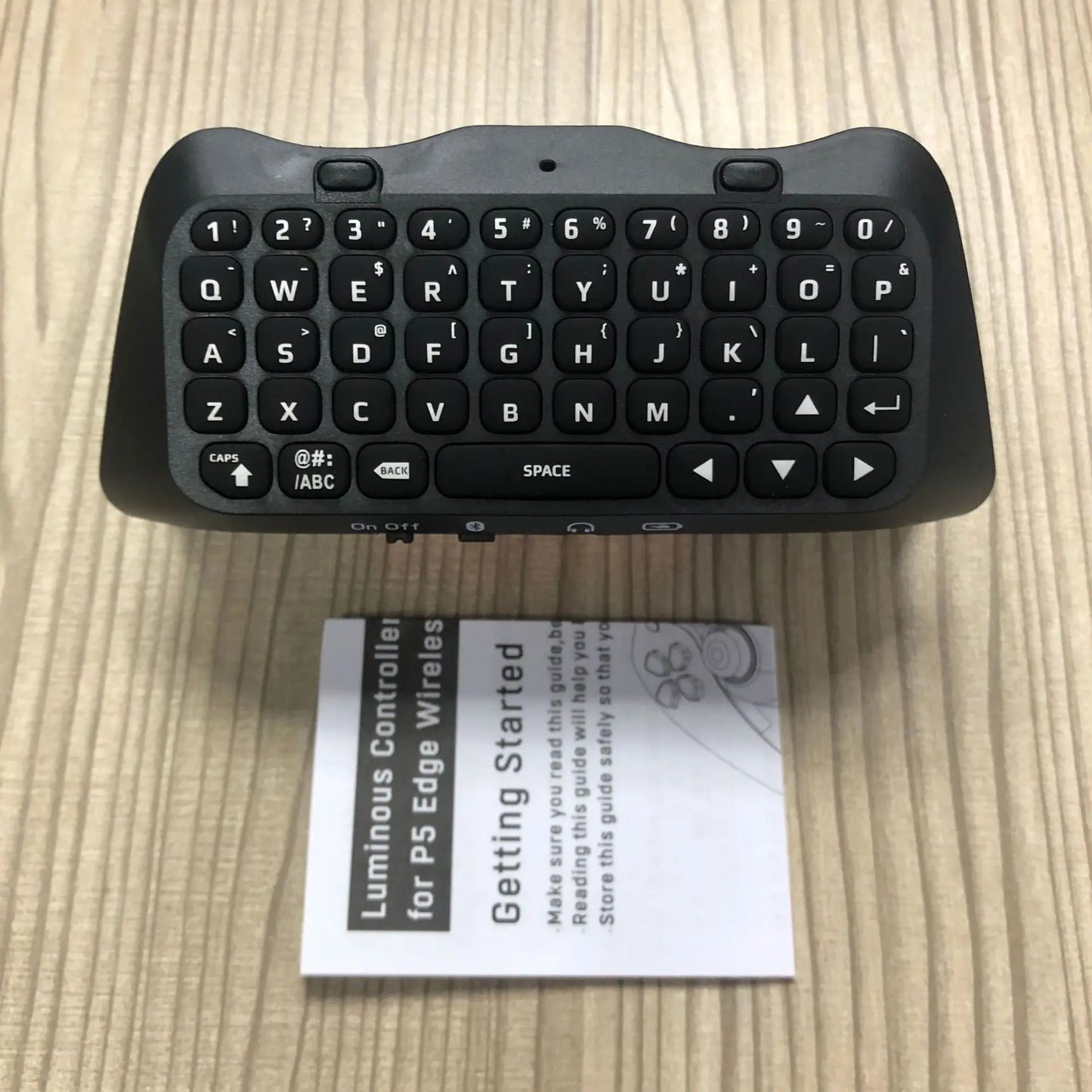 Controller Keyboard Bluetooth-Compatible Wireless Keyboard Green Backlight Built-in Speaker for PS5 Elite Handle