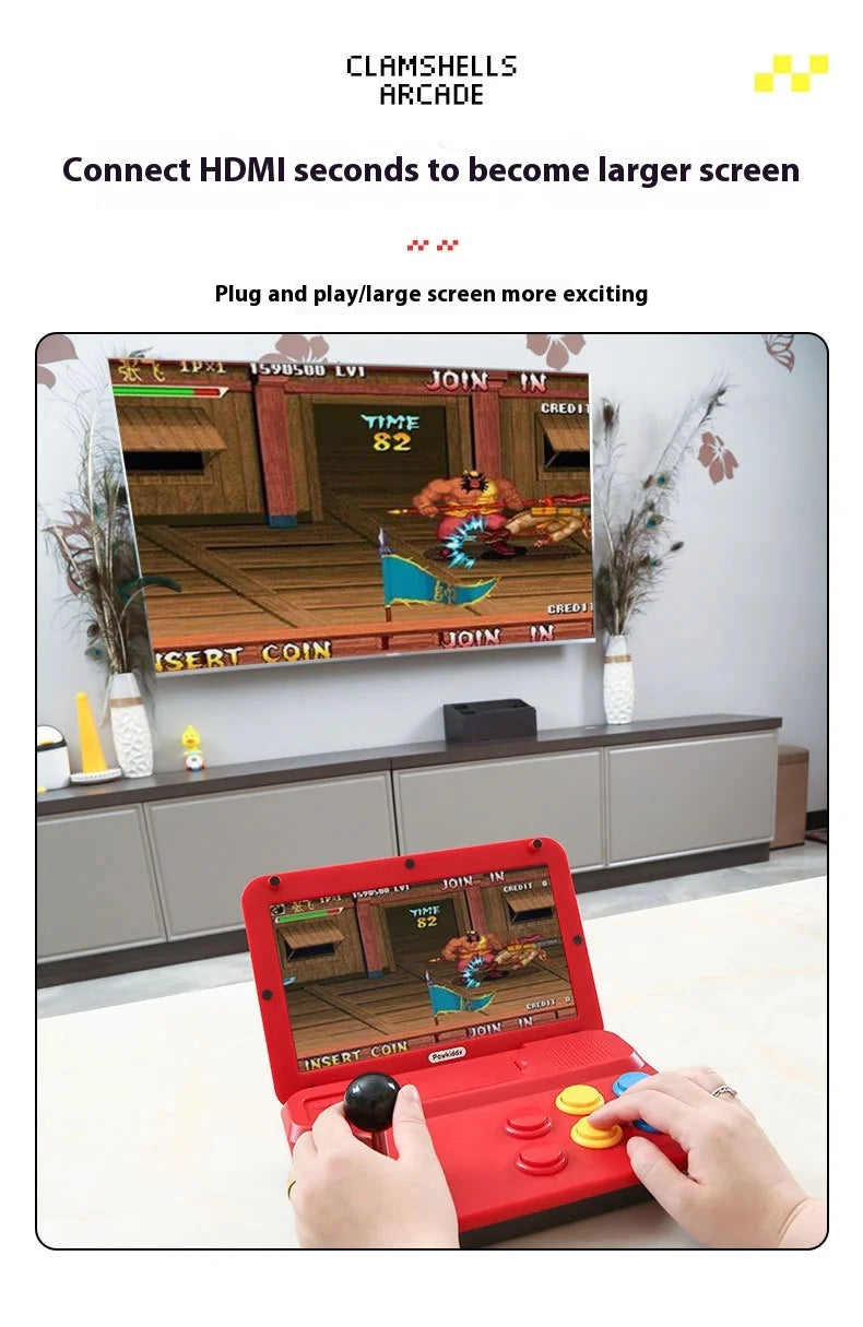 A13 10-inch Arcade Game Console Large Screen Dual Joystick Retro Desktop Gaming Machine for Home Use Handheld Game Player