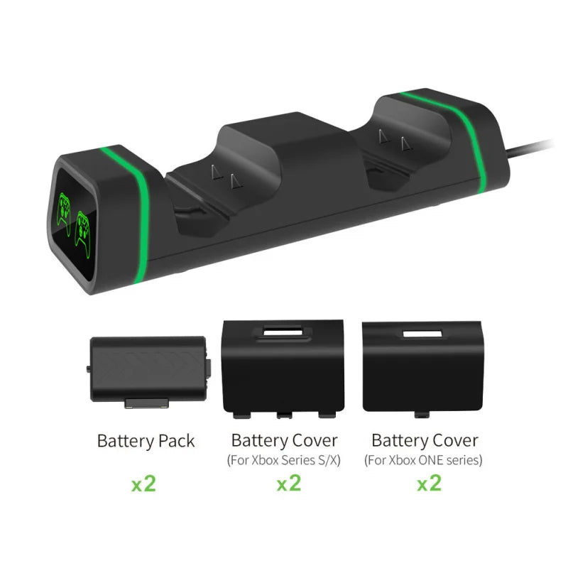 FOR XboxOne Console Dual Wireless Controller with Charging Dock Compatible with XboxSeries S X Controller Charger