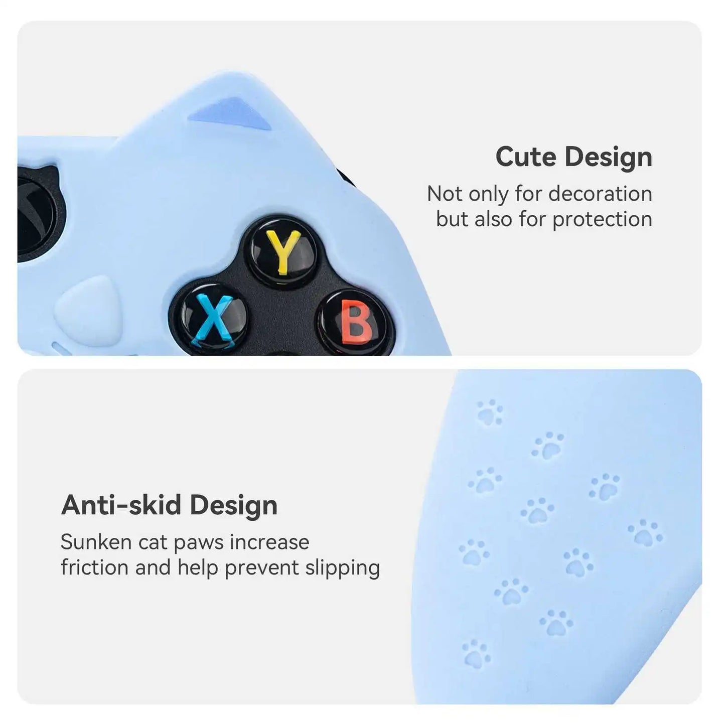 GeekShare Protective Case for Xbox Series X Controller Soft Silicone Cover Skin,Controller Skin+Customized Sticker+2*Thumb Grips