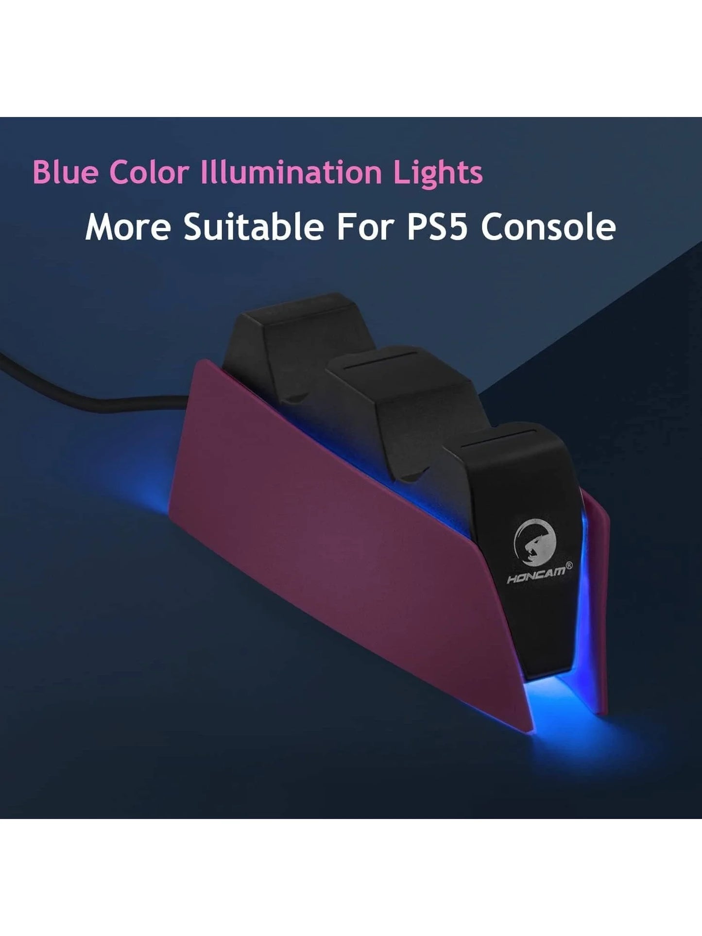 Controller Charging Station with Dual Fast Charger Dock for PS5 DualSense Wireless Controller with LED Charging Indicators