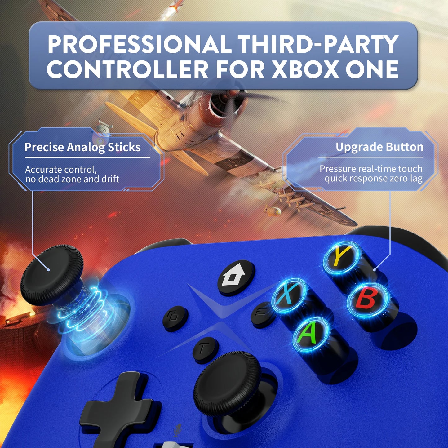2.4g Wireless Controller For Xbox One ,Xbox Seris S ,Xbox Series X Pc Console Dual Vibra With Six Axis Gyroscope Game Gamepad