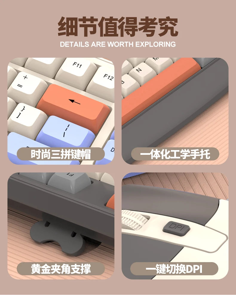 K-snake KM300 Wired Keyboard and Mouse Set USB Ergonomic Desktop Laptop Keyboard and Mouse Home Office