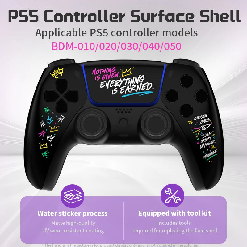 Redesigned and replaced front shell touchpad compatible with PS5 controller BDM-010, 020, 030, 040, 050-James、Jinx pattern